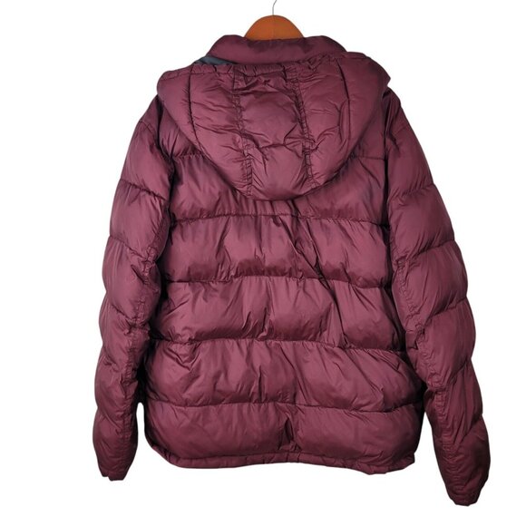 Tommy Hifiger Womens Zip Up Hooded Puffer Jacket Coat Size XL Womens Burgundy - Picture 6 of 8